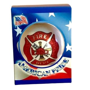 American Pride Fire Dept Christmas Ornament First In Last Out